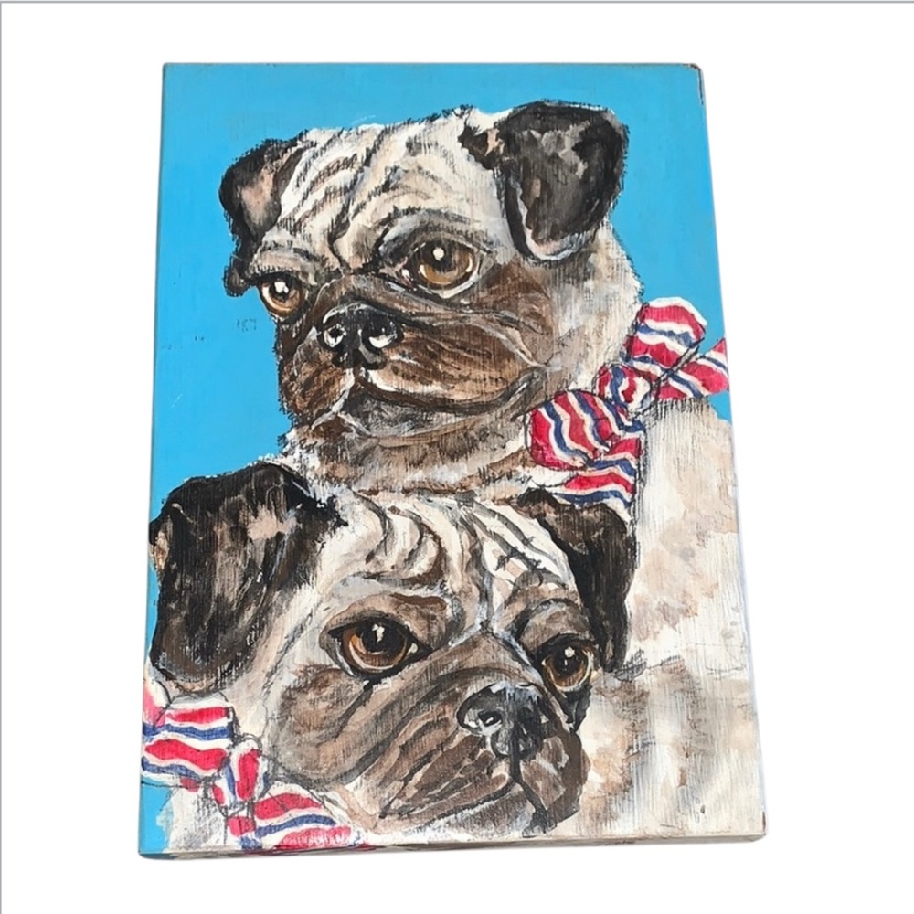Nan Lee “Patriotic Pugs” Painting Peaceable Kingdom